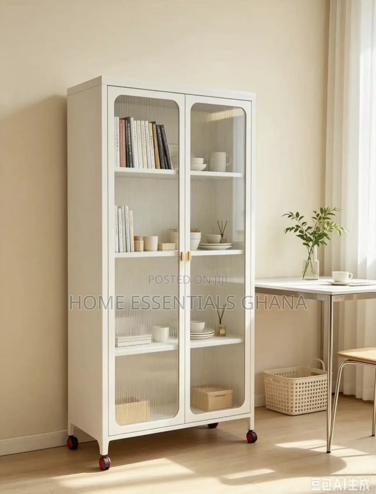 4-Tier Metallic Storage Shelf With Cover