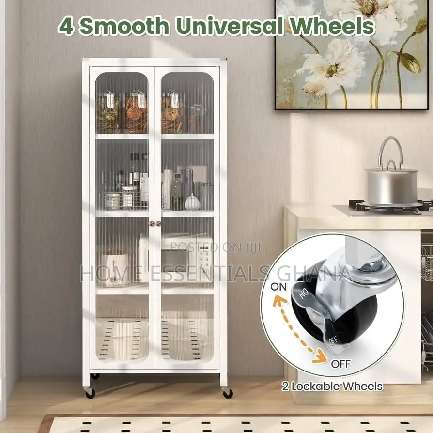 4-Tier Metallic Storage Shelf With Cover