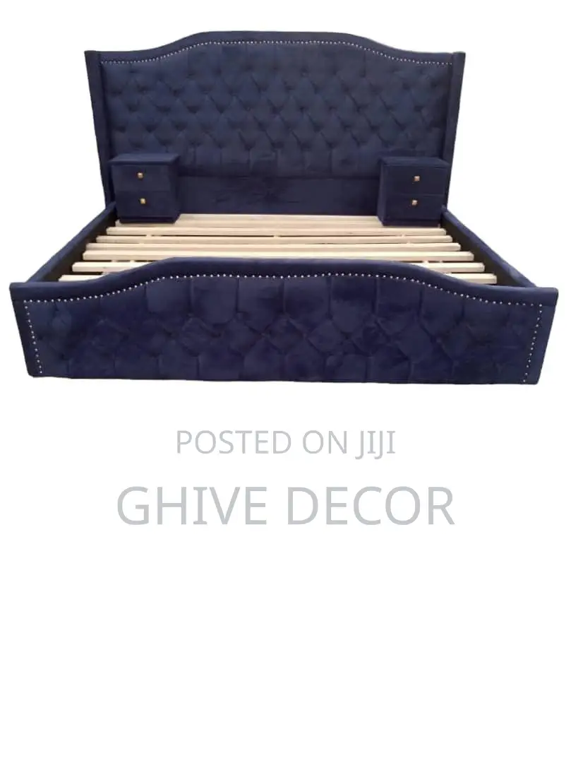 King Size Bed With Two Side Cabinets
