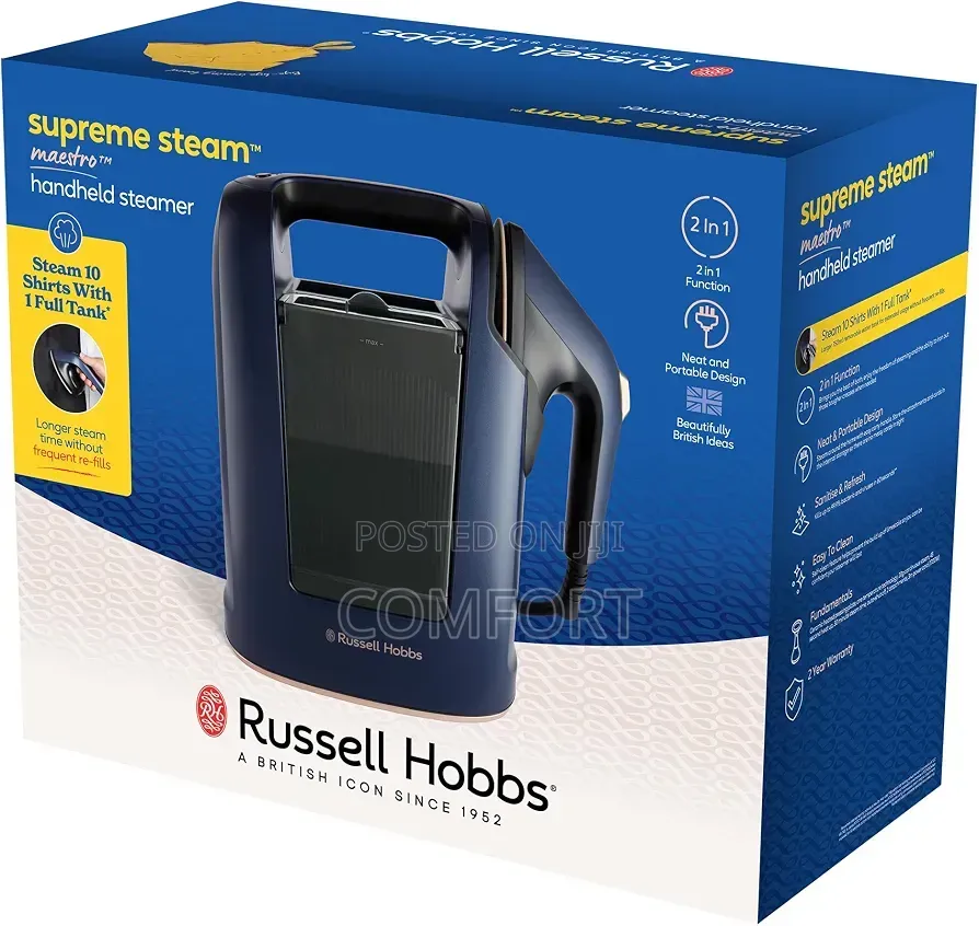 Russell Hobbs Steam Genie Maestro 2-in-1 Handheld Steamer Iron