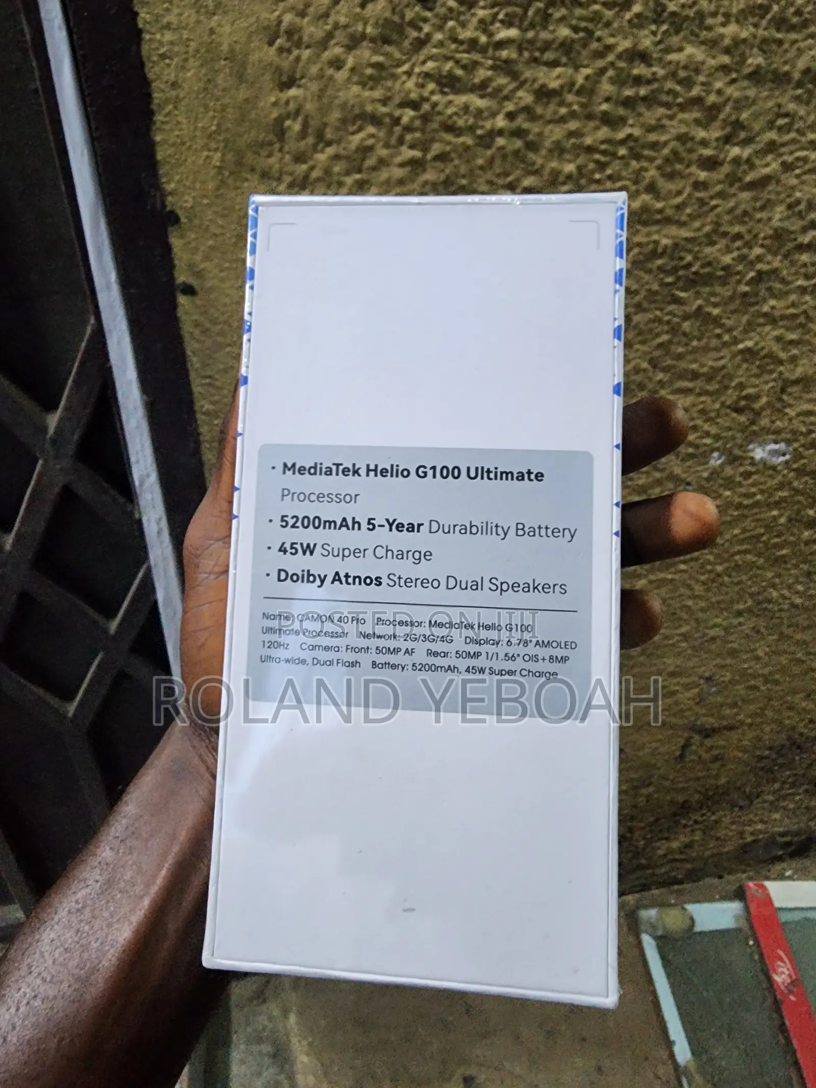 New Tecno Camon 40 Pro 5G 256 GB Black