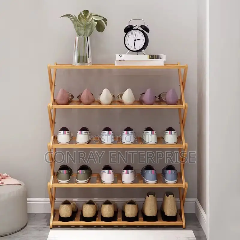 Foldable Bamboo Shoe Rack.