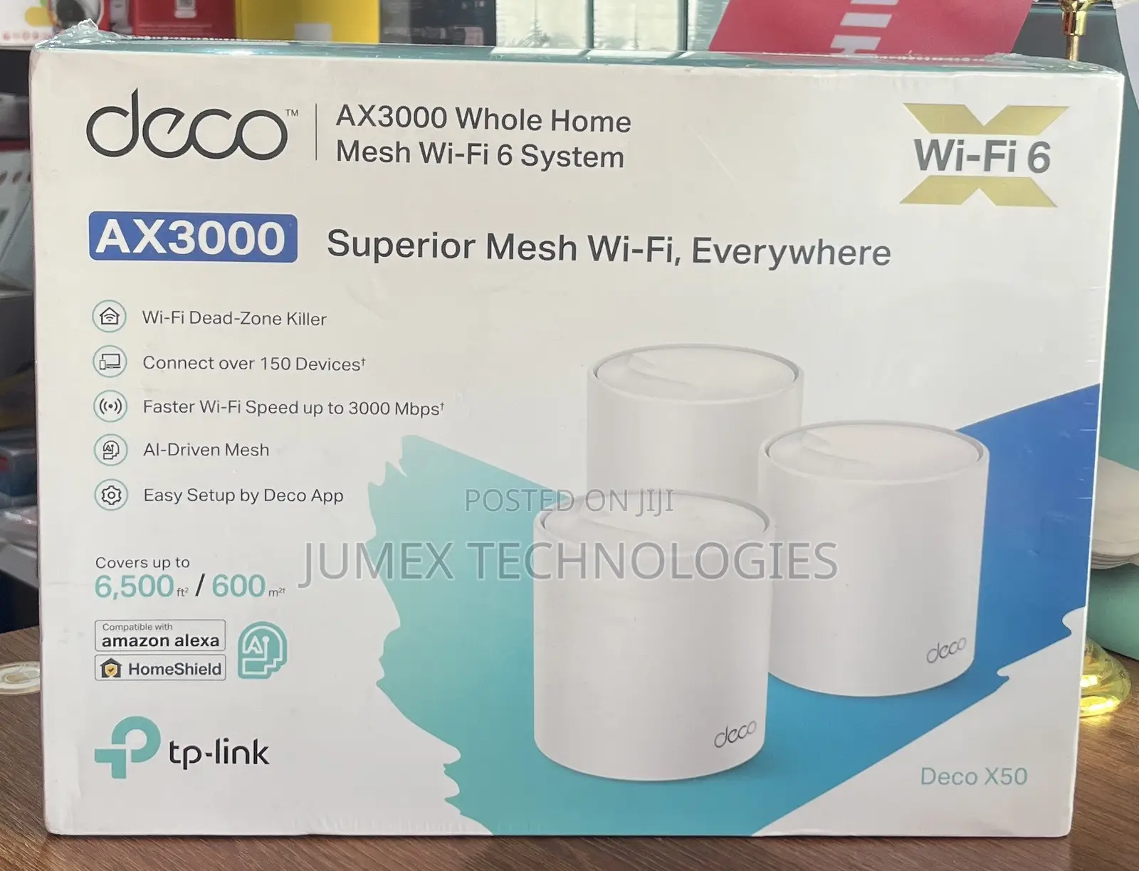 DECO X50 AX3000 Whole Home Mesh Wi-Fi 6 System Superior Mesh Wi-Fi