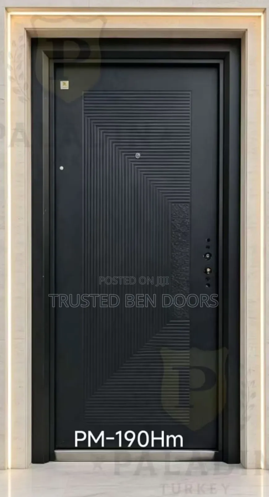 Paladin Turkey Security Single Black Door With Accessories