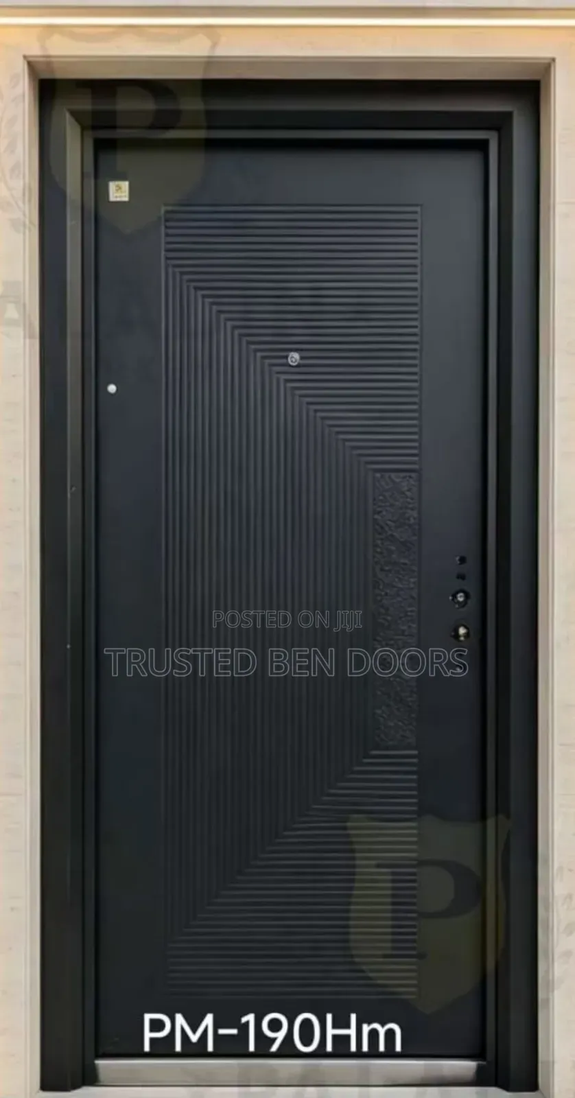 Black Paladin Turkey Security Single Door for Exterior Use
