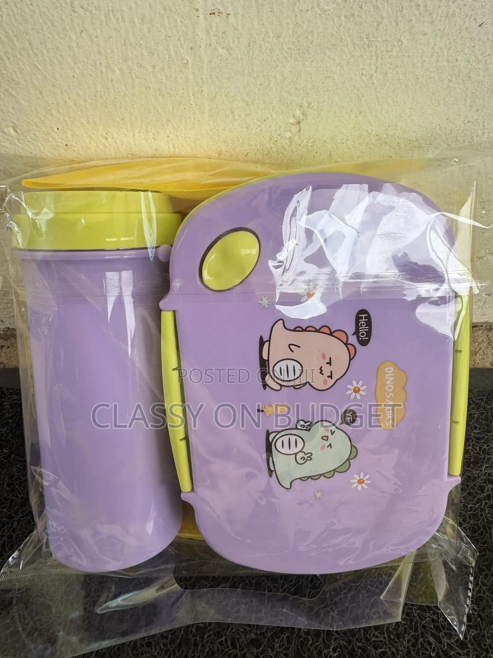 Kids Bowl and Water Bottle Set With Fork