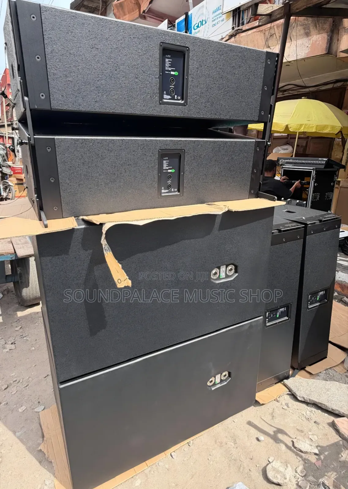 GLS Professional Pro-Audio Line Array and Subwoofer Sound System Setup