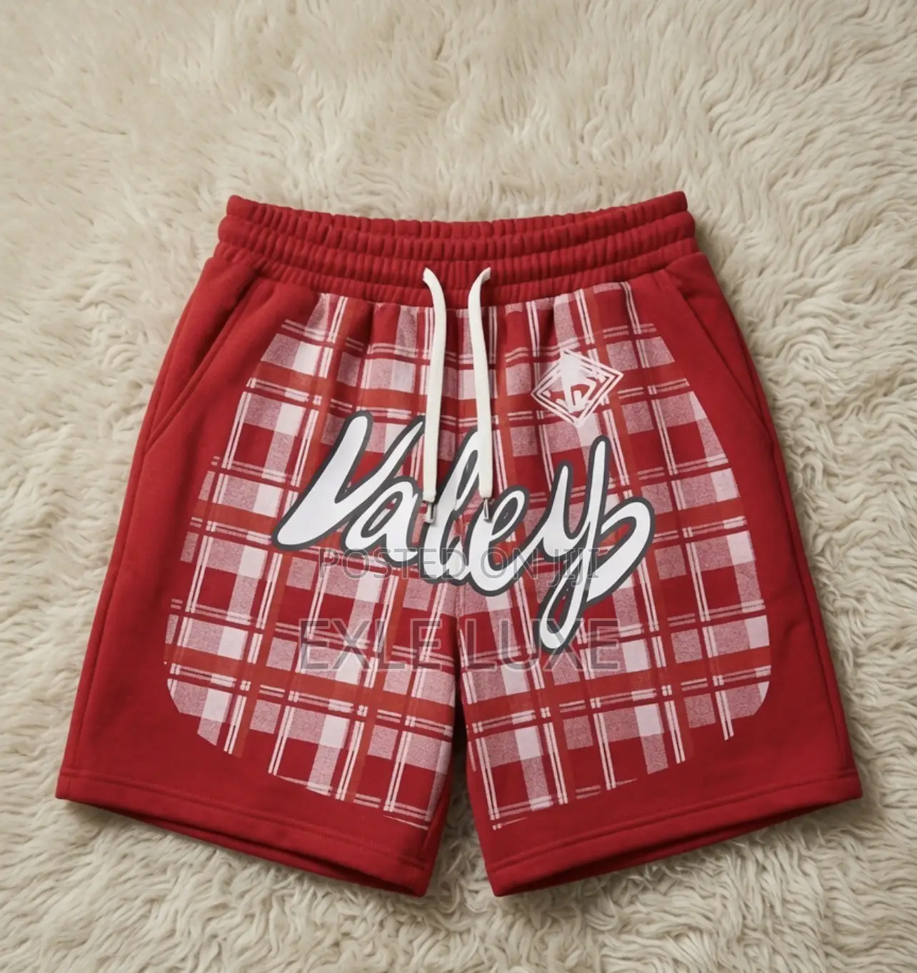 Red White Plaid “Valley” Shorts