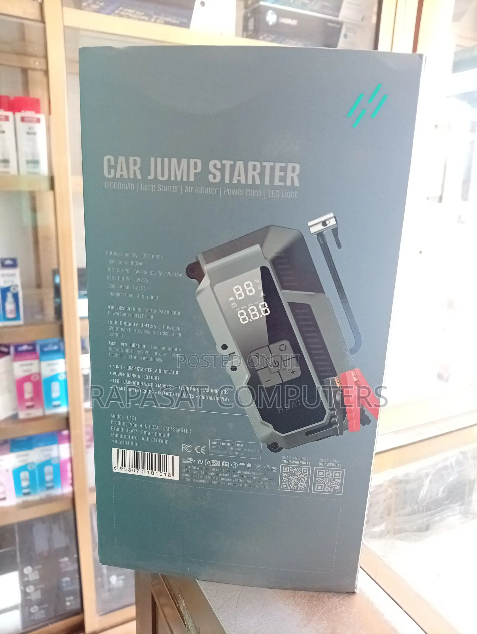 Heatz Hj101 4 in 1 Drive Car Jump Starter