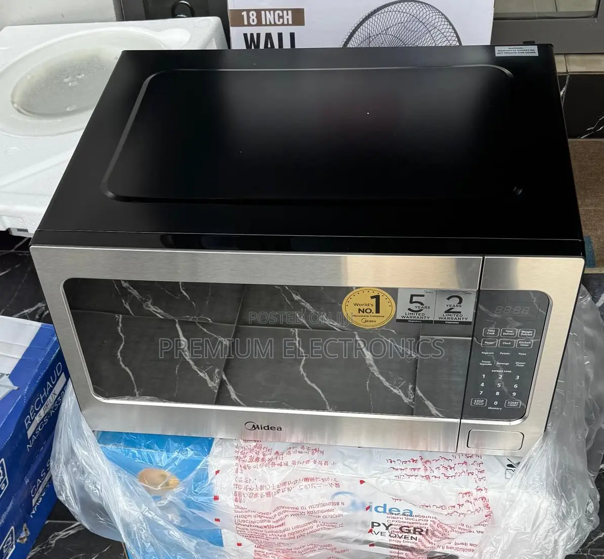 Midea 62L Solo Microwave Defrost Delay Start Function EM262AMY-S