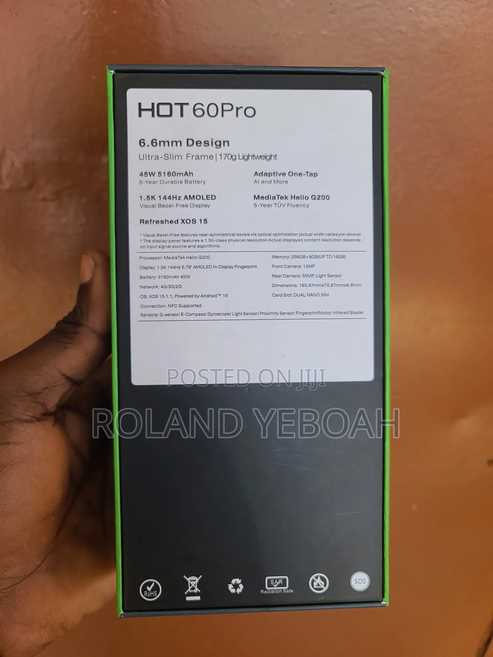 New Infinix Hot 60 Pro 256 GB Black