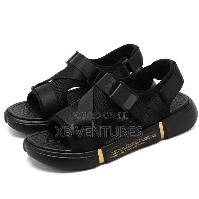 Comfortable Outdoor Summer Casual Slide Men Sandals - Black