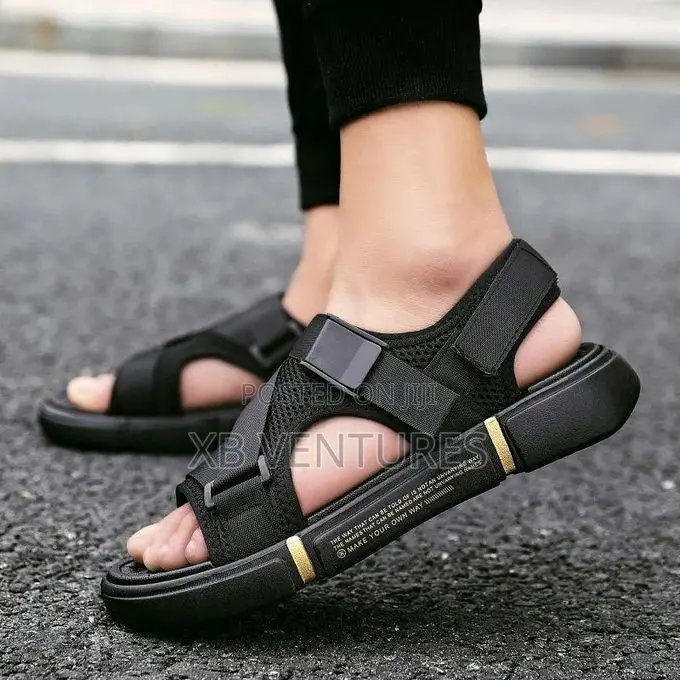 Comfortable Outdoor Summer Casual Slide Men Sandals - Black