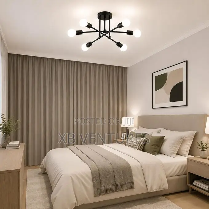 Mythco Black 6-Light Sputnik Chandelier