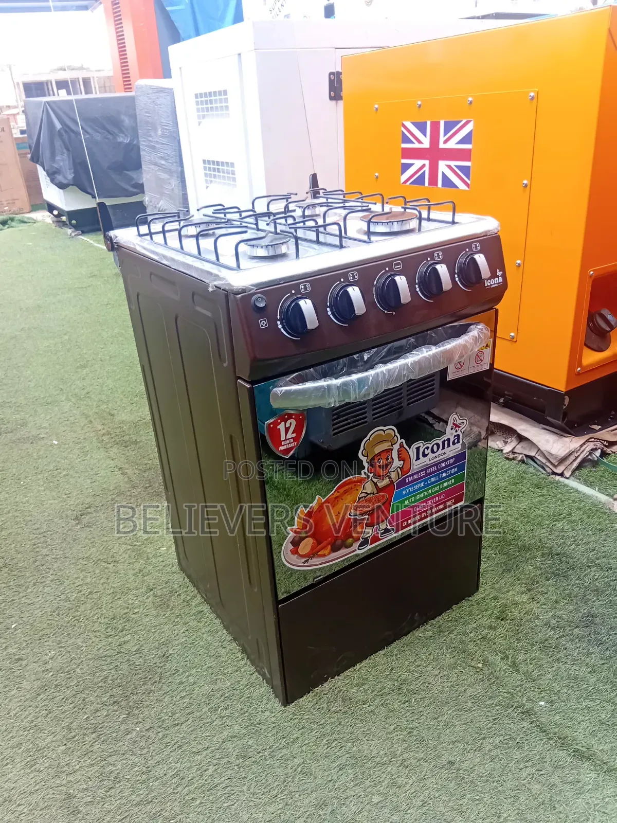 Icona 4 Burners Gas Cooker – Elegant, Durable Built for Daily Use