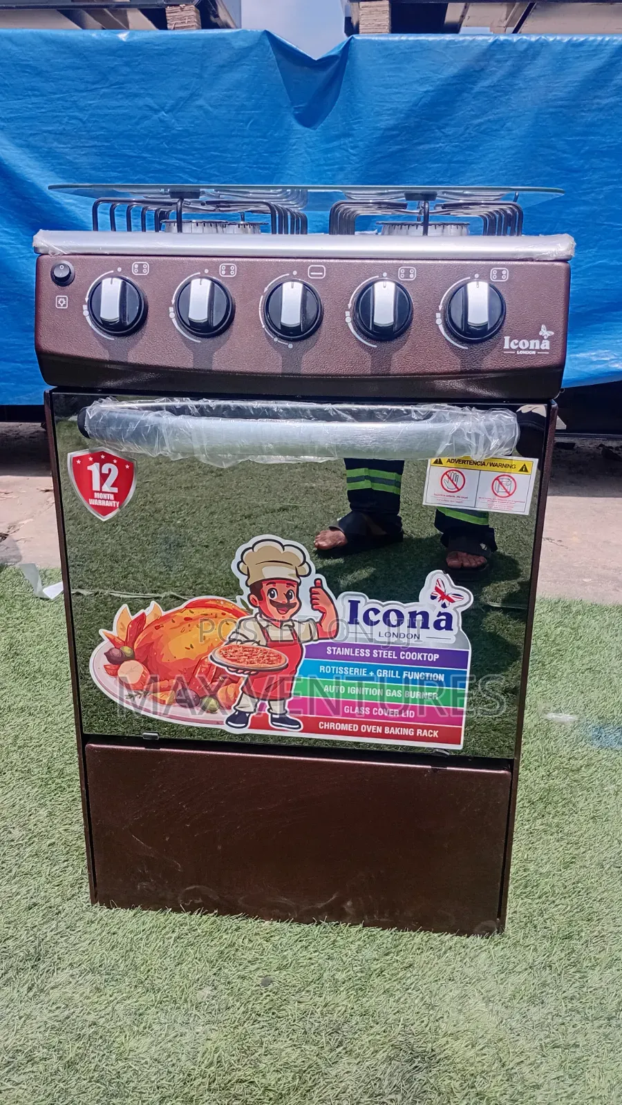 Powerful 4 Burner Gas Cooker – Get Icona Today