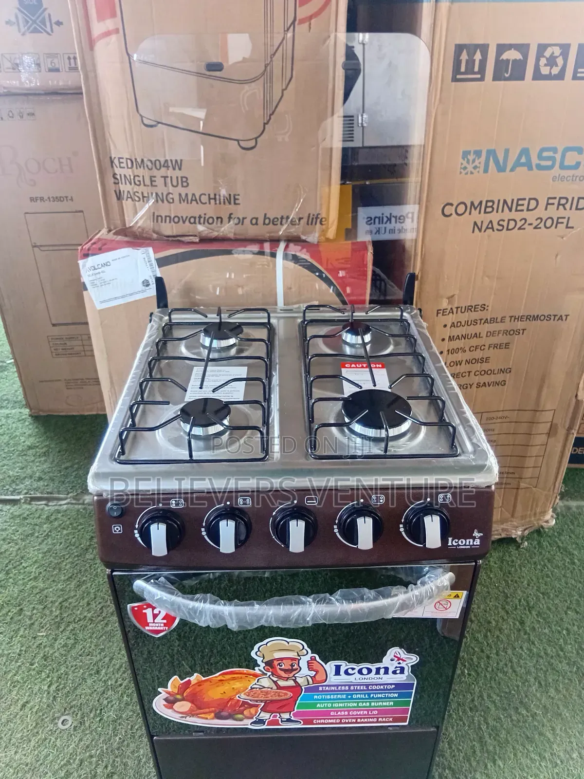 Icona 4 Burners Gas Cooker – Sleek Design With Reliable Performance