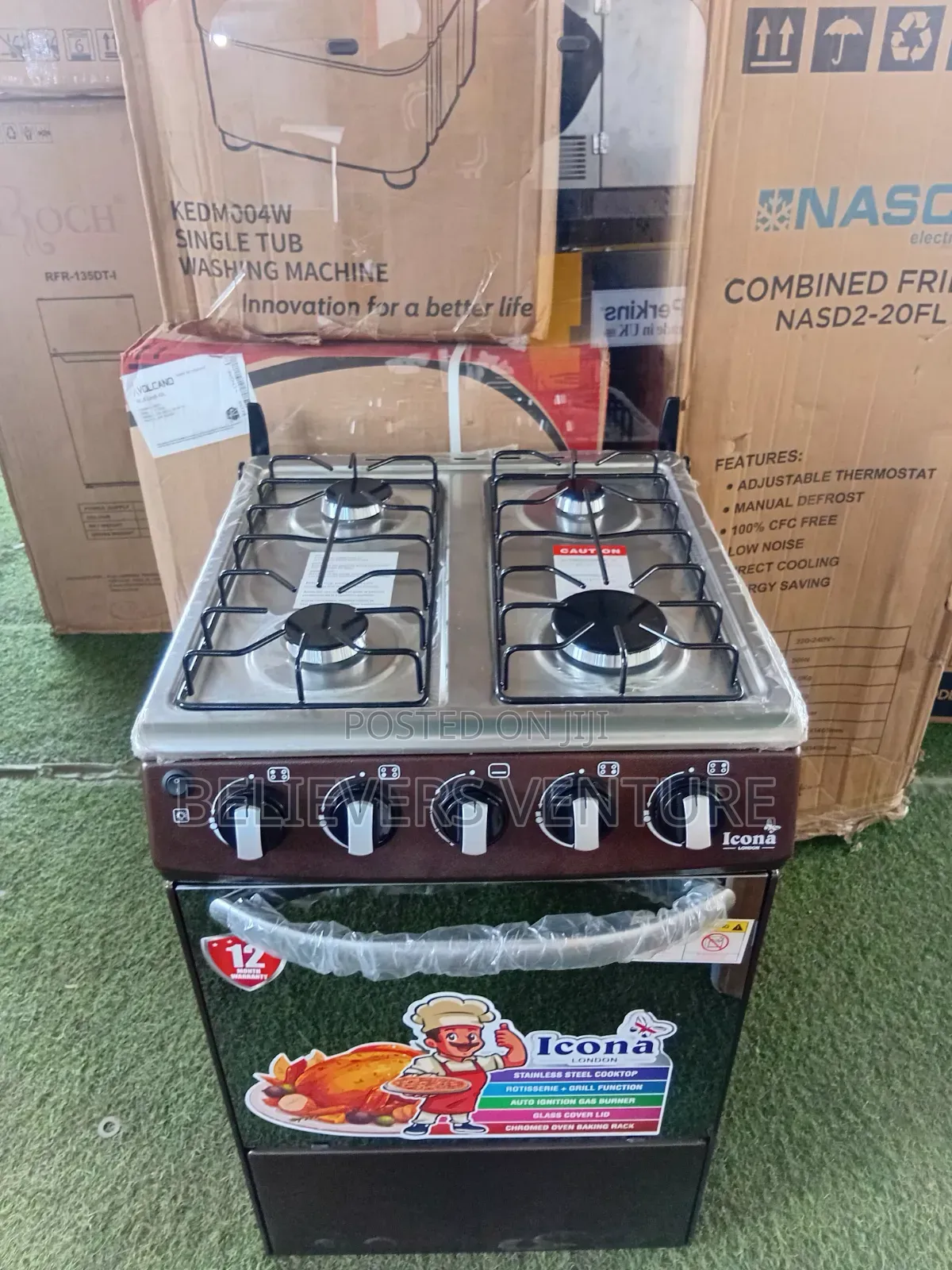 Icona 4 Burners Gas Cooker – Sleek Design With Reliable Performance