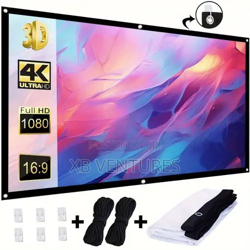 84-Inch Projection Screen, 16:9 Movie Screen