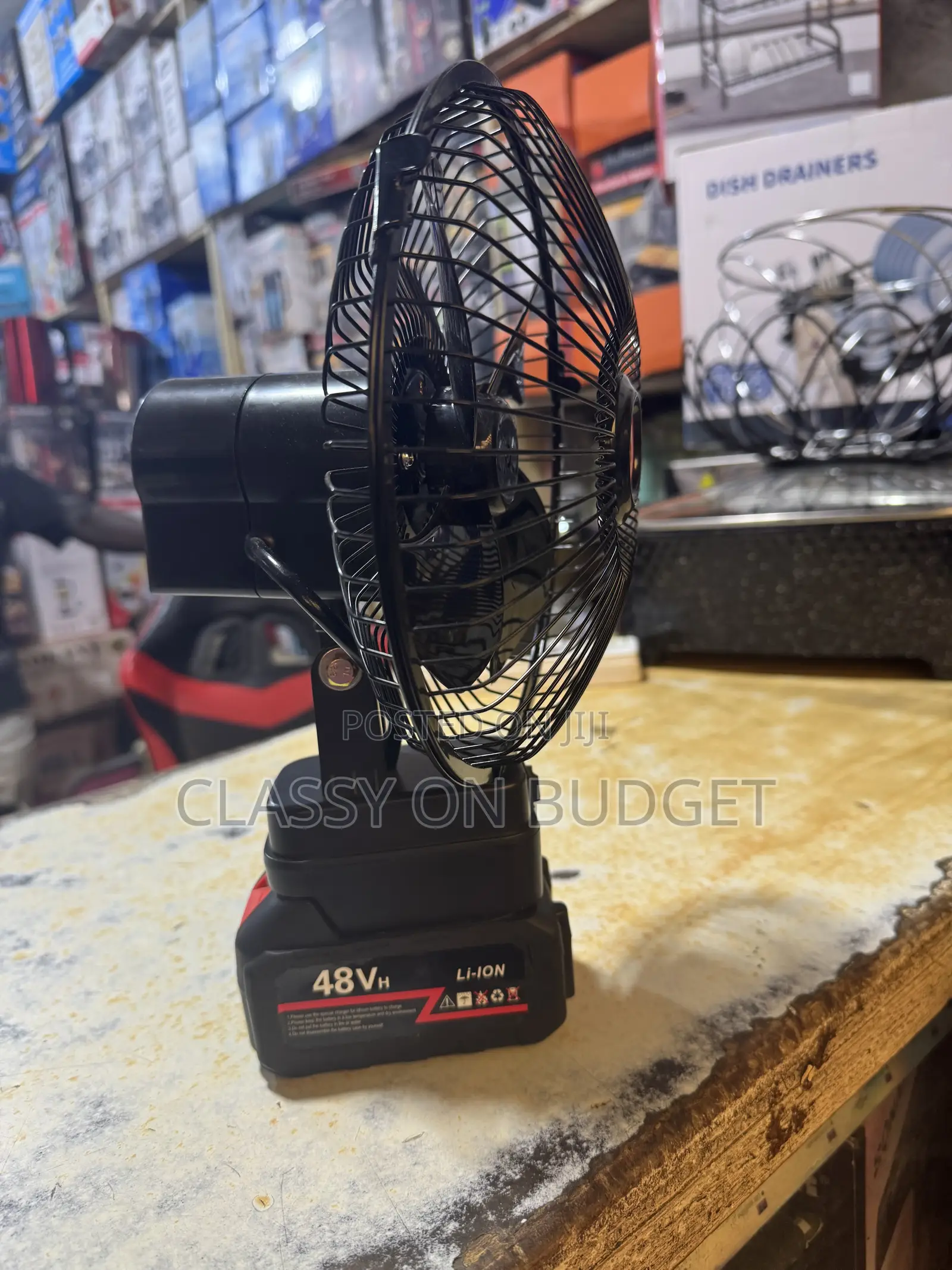 Rechargeable Desktop Fan With 48v Battery