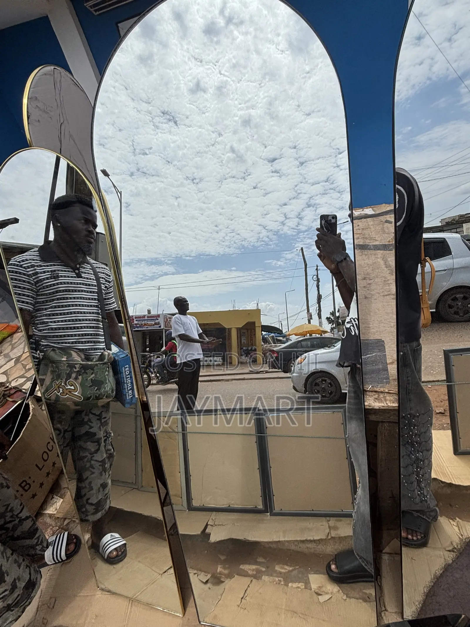 Long Curved Dressing Mirror