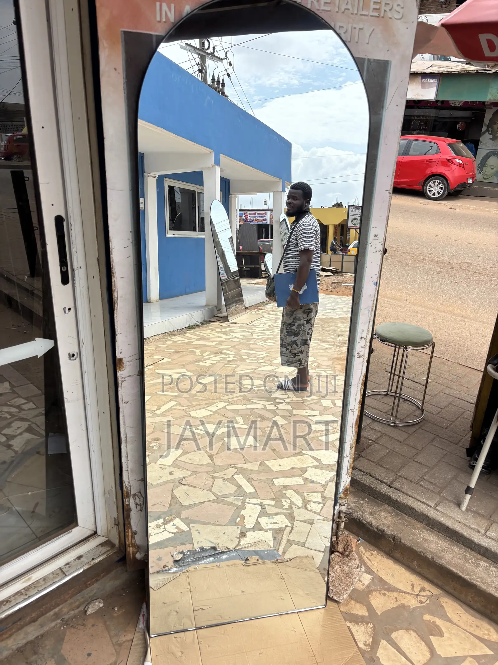 Long Curved Dressing Mirror