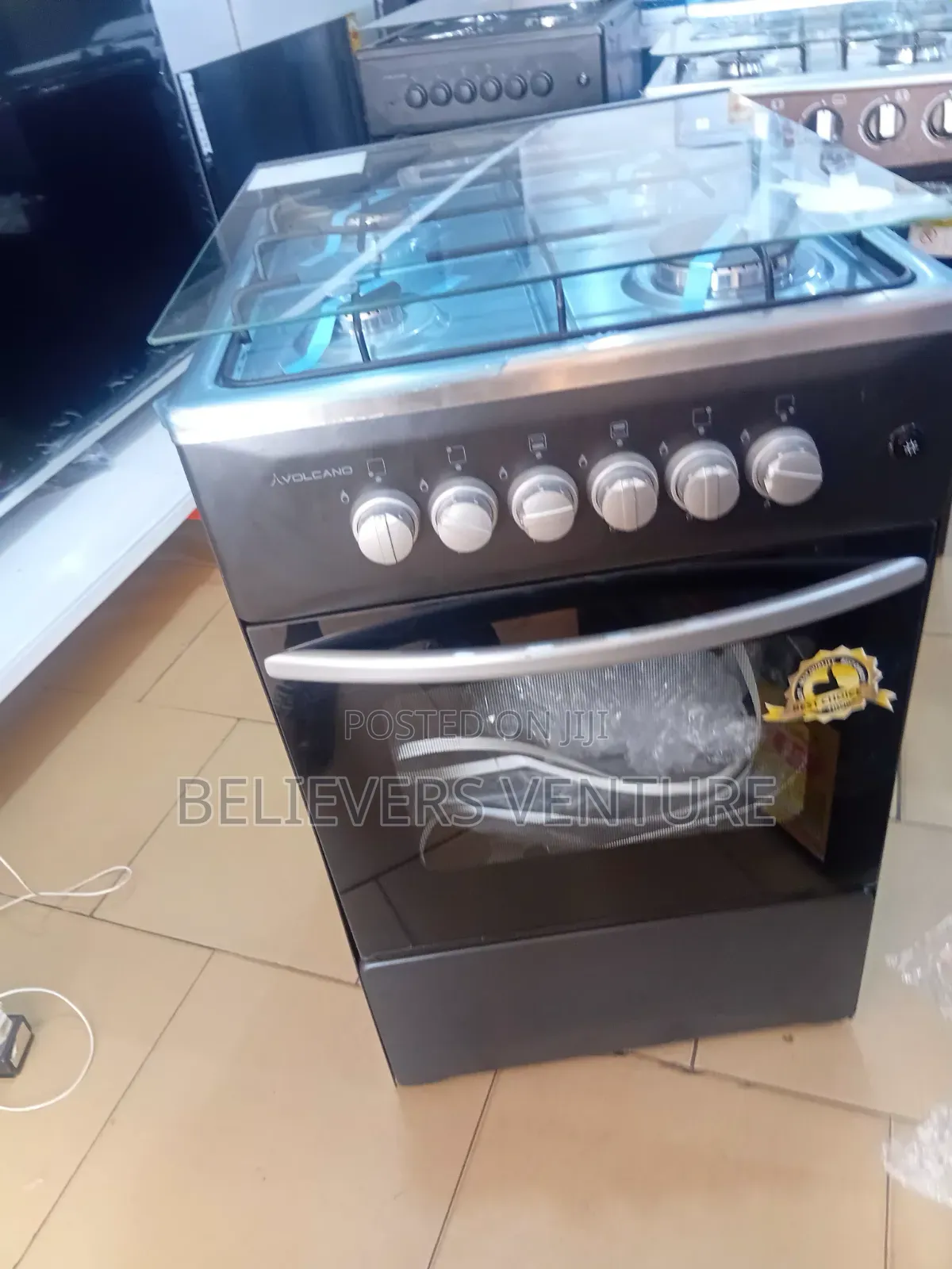Volcano 4 Burner Glass Cooker – Modern Design, Powerful Performance