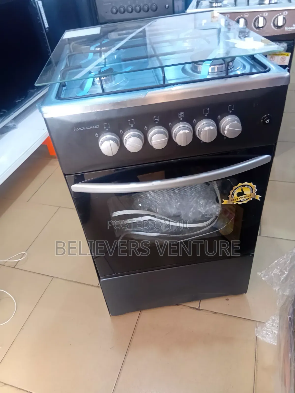 Volcano 4 Burner Glass Cooker – Modern Design, Powerful Performance