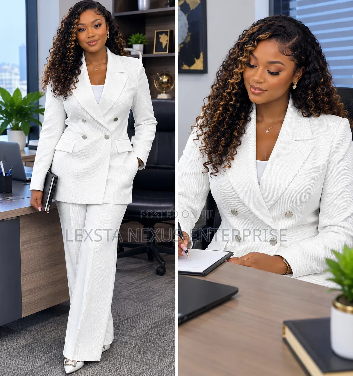 White Women's Suit - Beautiful Pattern With Quality Material