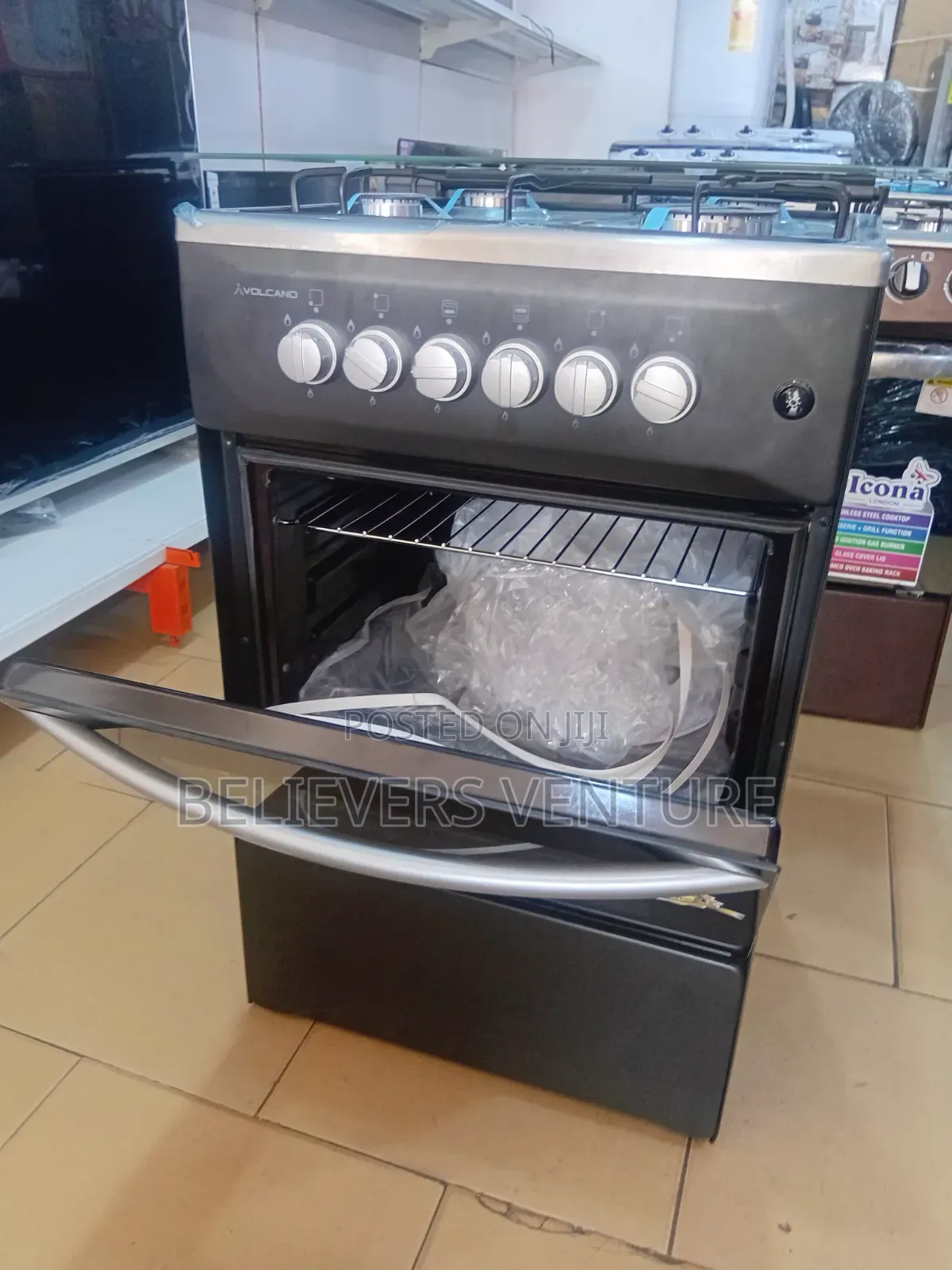 Volcano 4 Burners Glass Cooker – Premium Design for Modern Kitchens
