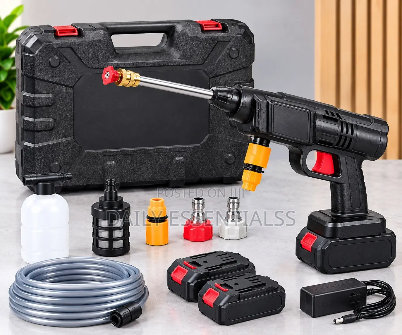48V Rechargeable Pressure Washer With 2 Batteries