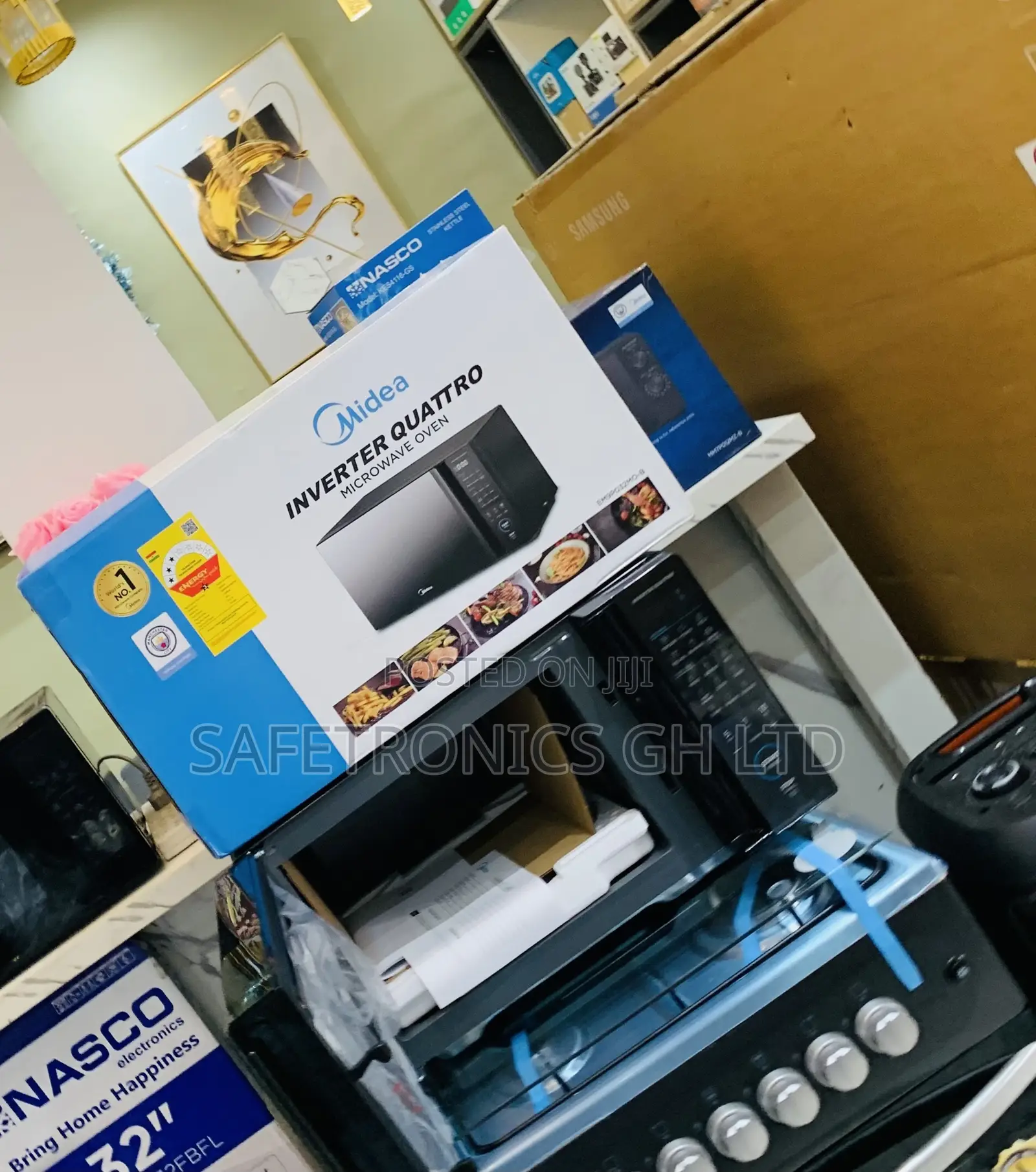 Perfect Grey Inverter Midea 30L Solo Microwave