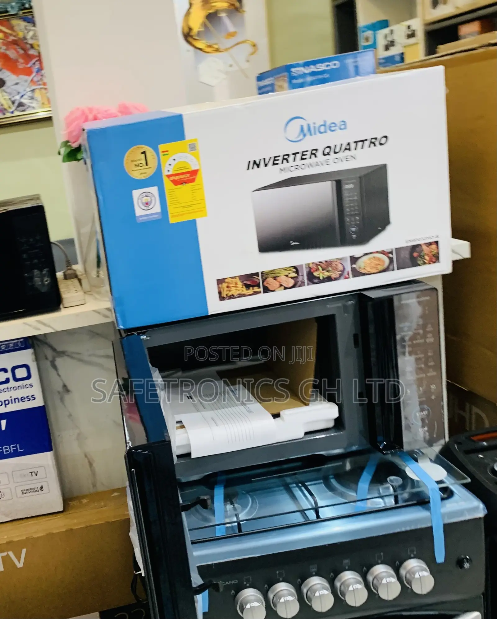 Premium Sleek Midea 30L Solo Grey Inverter Microwave