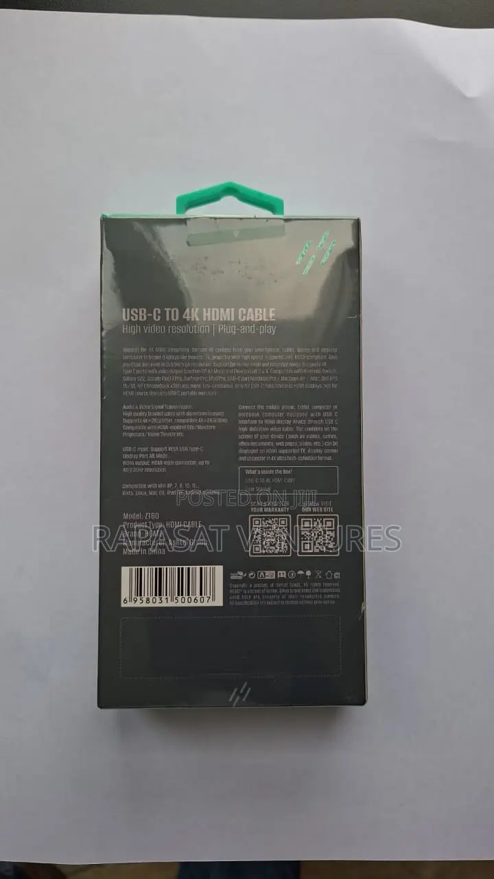 Heatz USB-C to Hdmi Cable Zt60