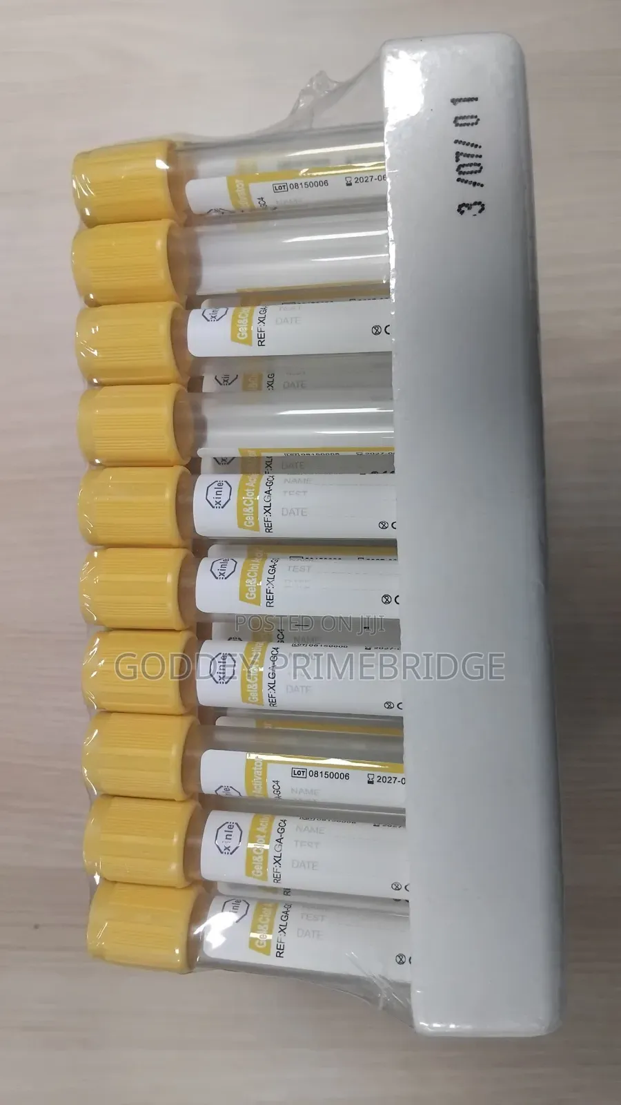 Gel Tubes 4ml- 100pcs Yellow Top