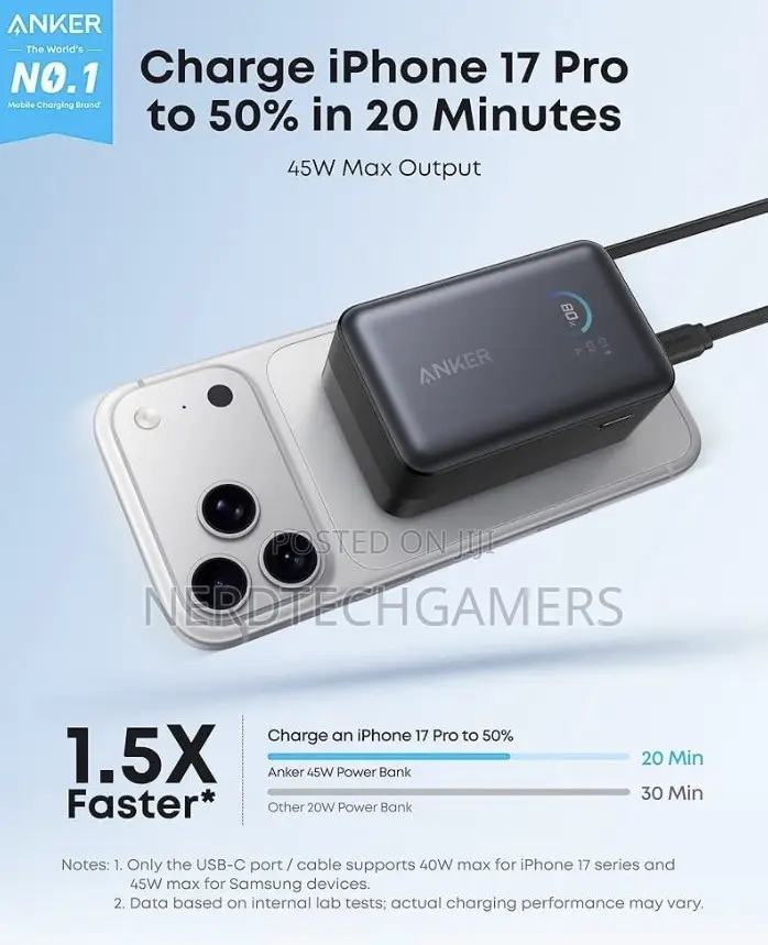 Anker Compact and Durable Power Bank45w