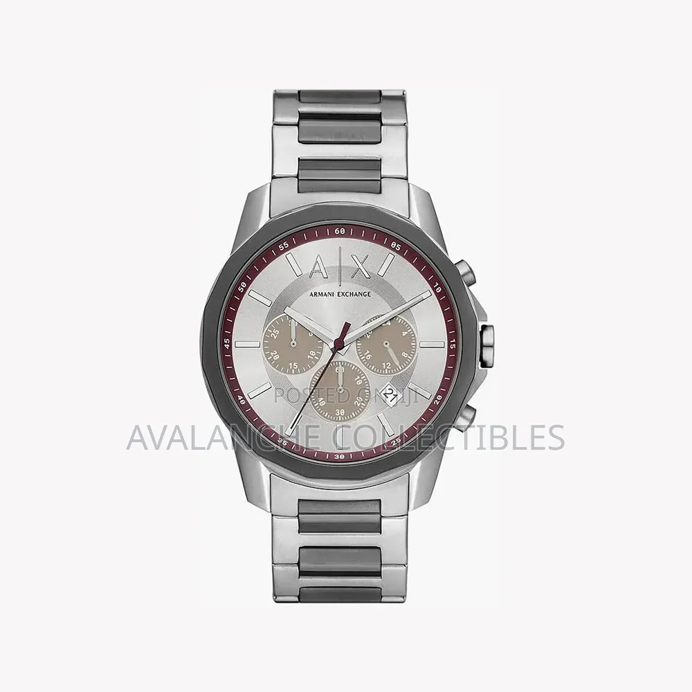 Armani Exchange Silver Tone Gent's Watch 44mm Case Size