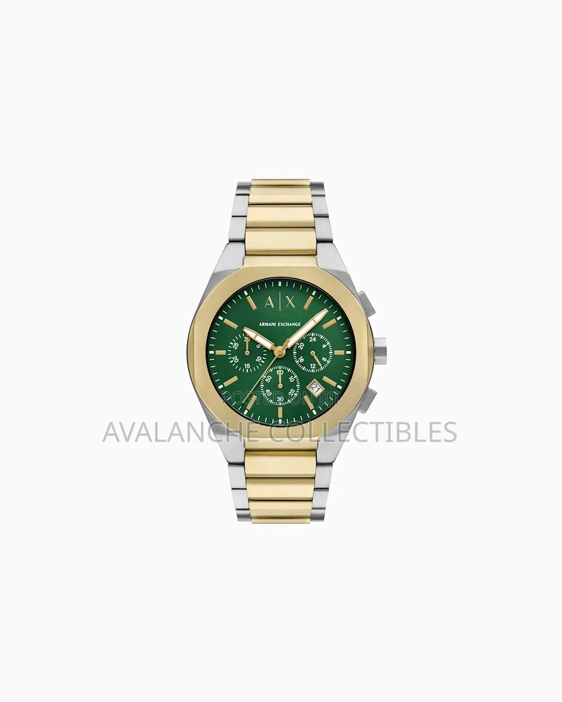 Armani Exchange Silver and Gold Tone 42mm Case Size