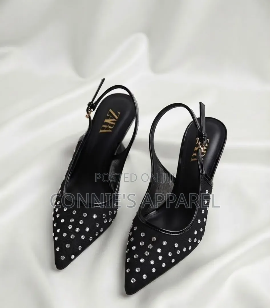 Zara Slingback Heel With Rhinestone