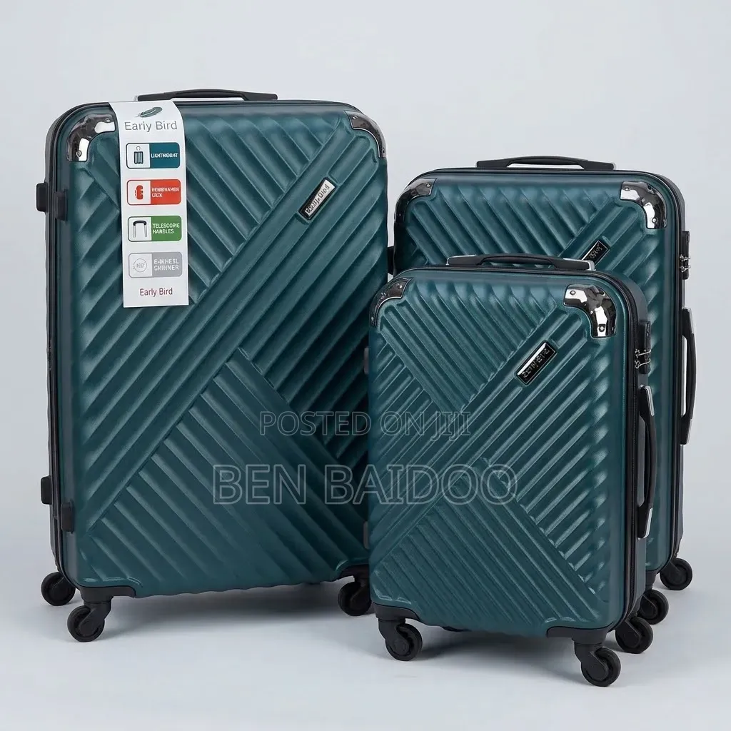 Plastic Suitcase 3in1 (4-Round Wheels)