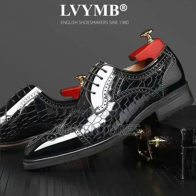 Crocodile Embossed Derby Brogues - Old Money Business Class
Shoe