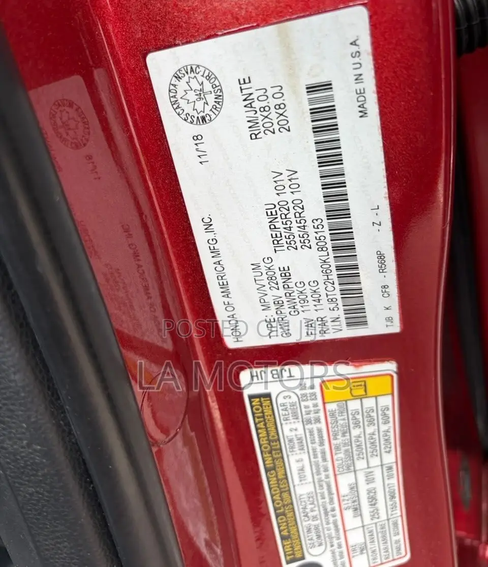 Acura RDX 2019 Red