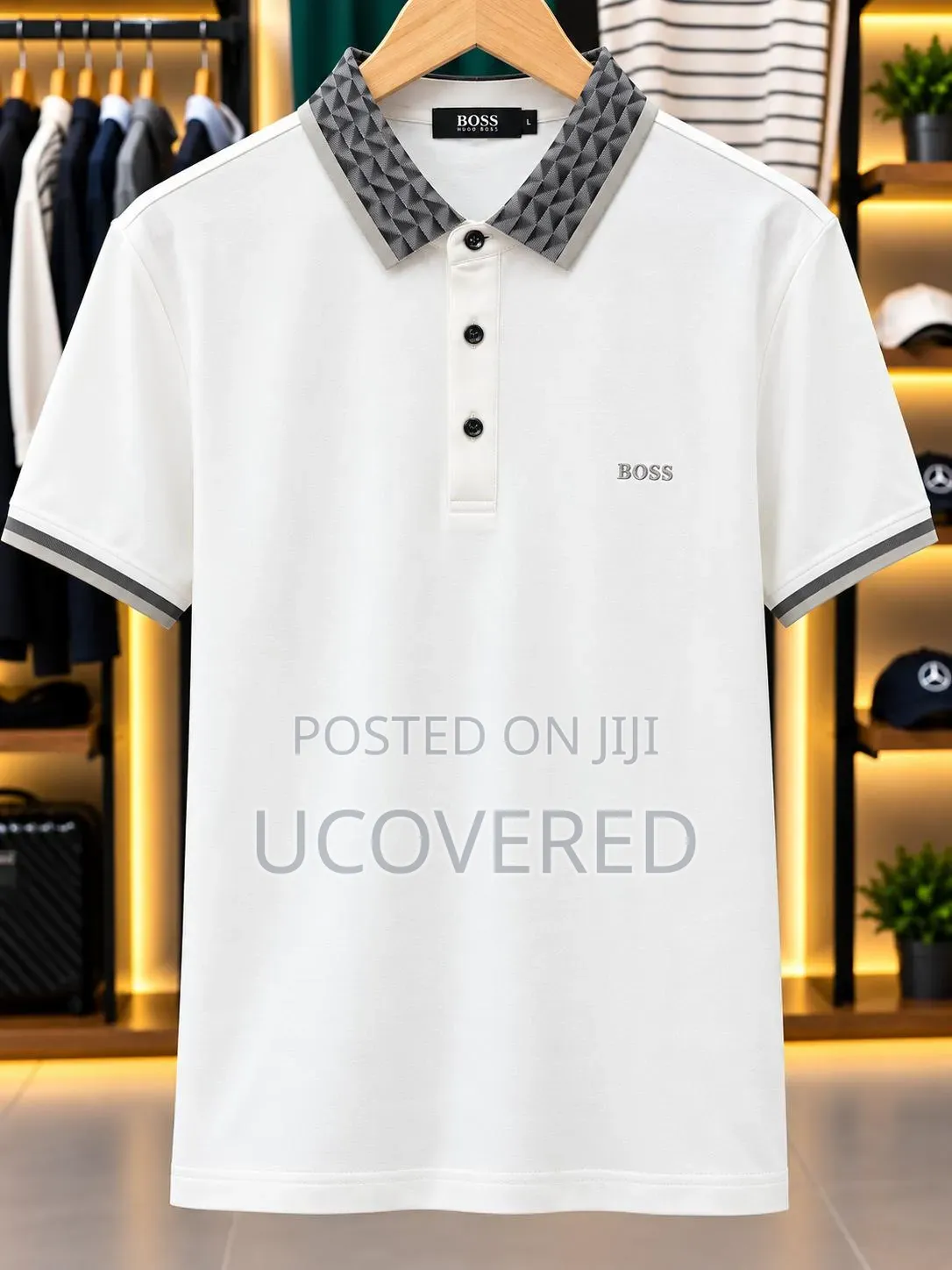 Branded Short-Sleeved Cotton Men's Polo Shirt
