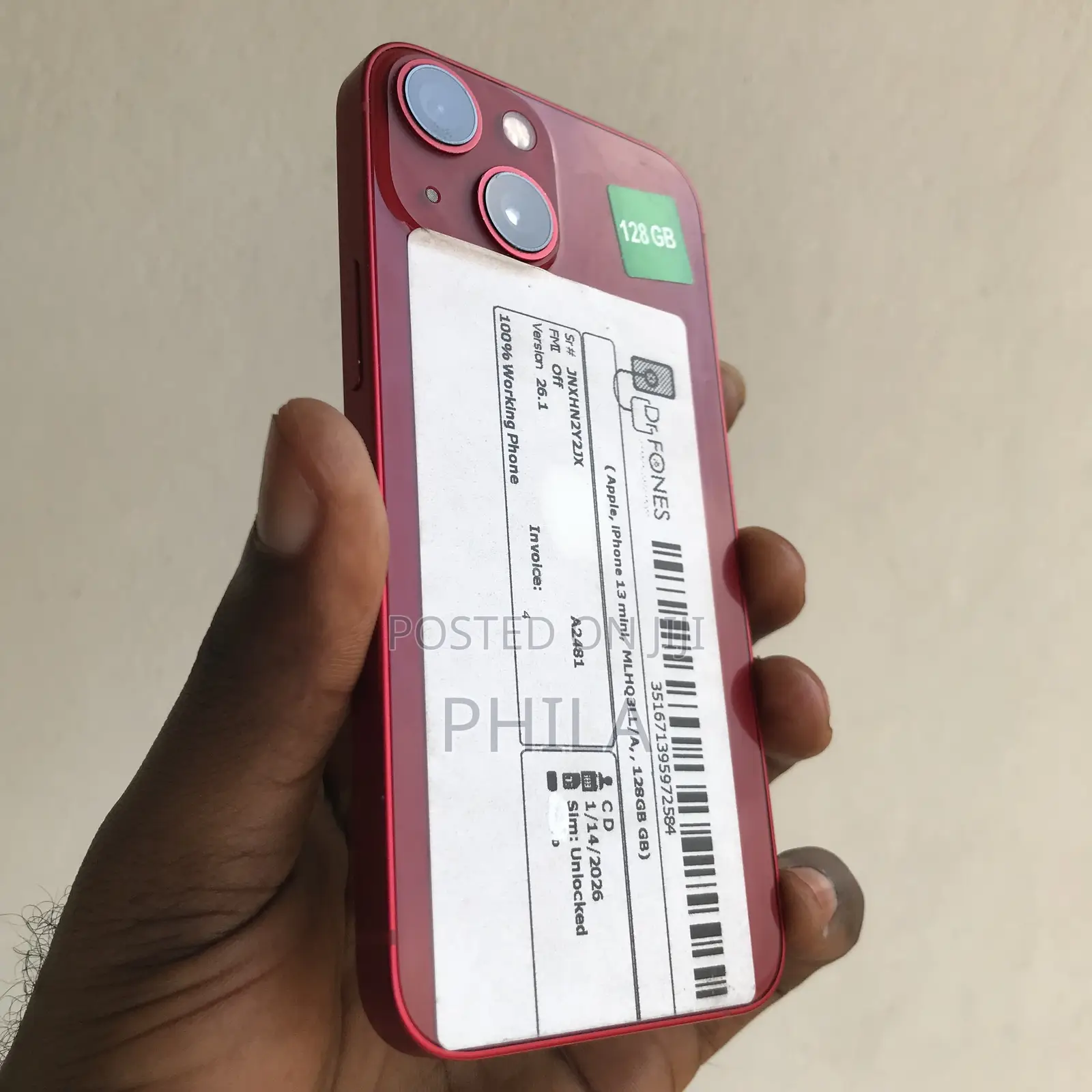 New Apple iPhone 13 Mini 128 GB Red