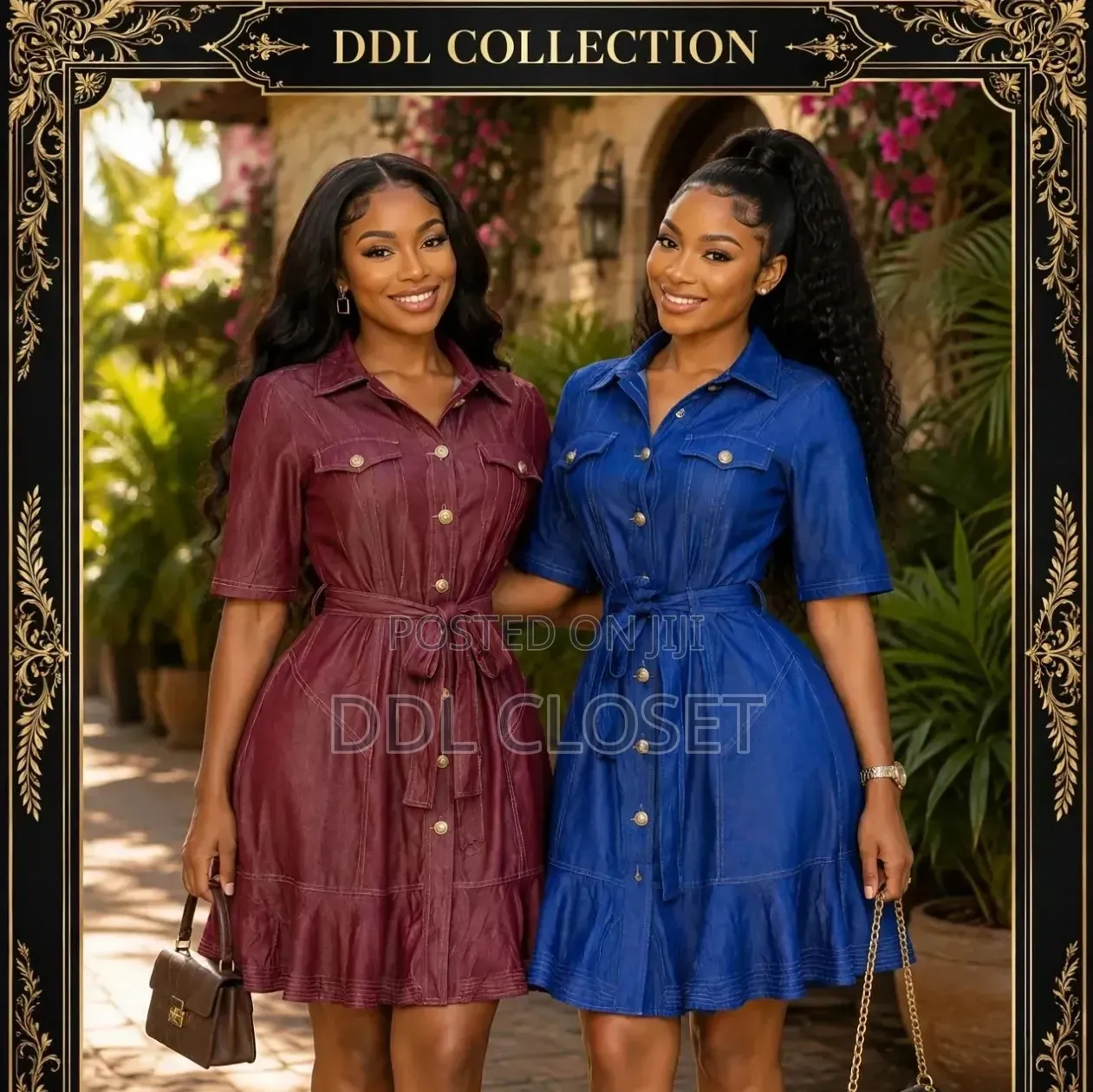Denim Button Dress