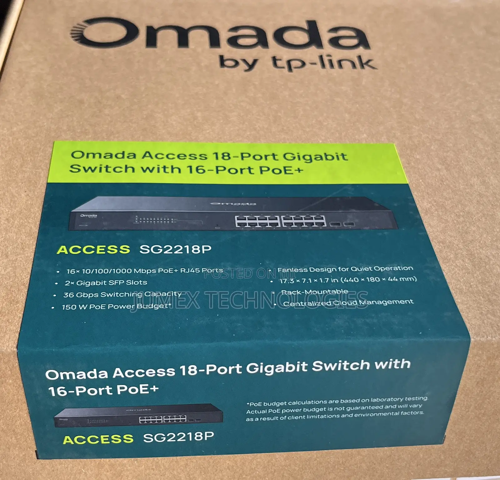 TP-Link Omada Access 18-Port Gigabit Switch With 16-Port PoE+ SG2218P
