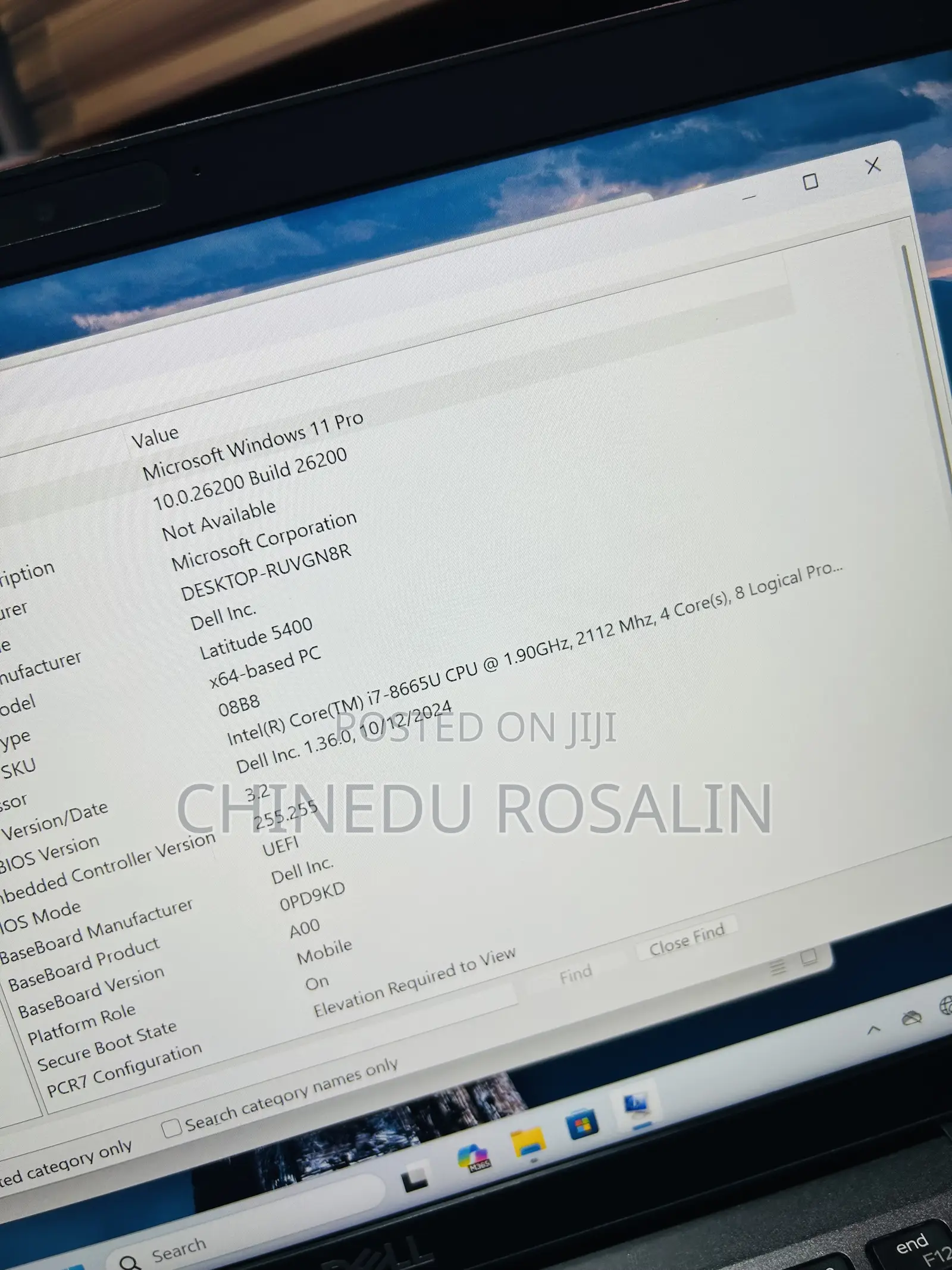 Laptop Dell Latitude 5400 8GB Intel Core i7 SSD 256GB