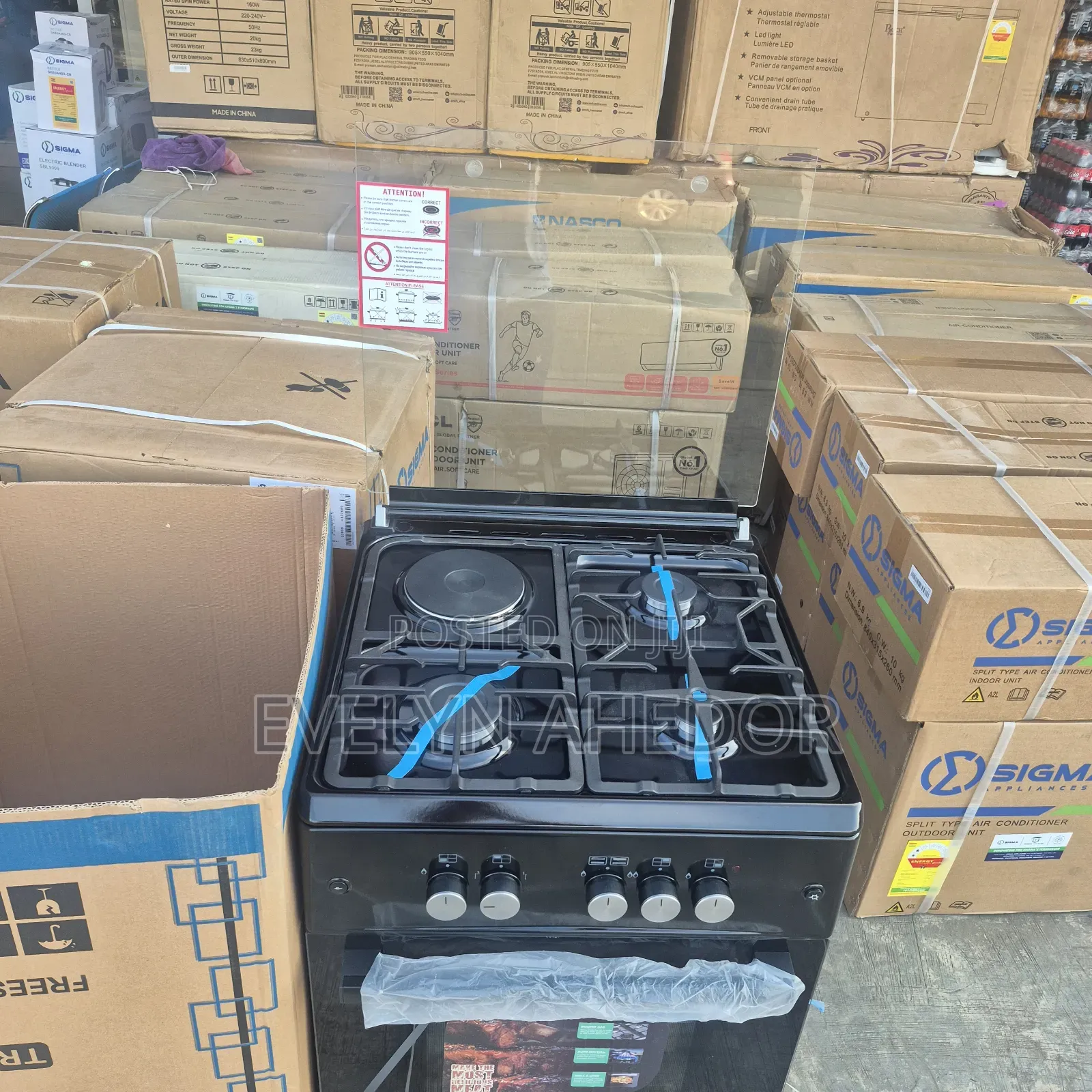 Affordable Sigma Gas Cooker and Electric Plate 50by50