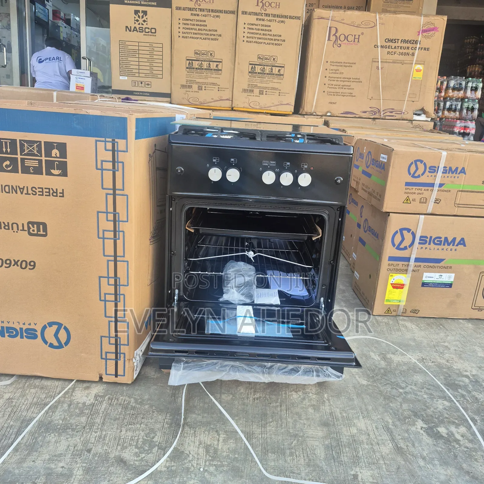 Electric Sigma Gas Cooker Brande With 1 Electric Hot Plate for Sale