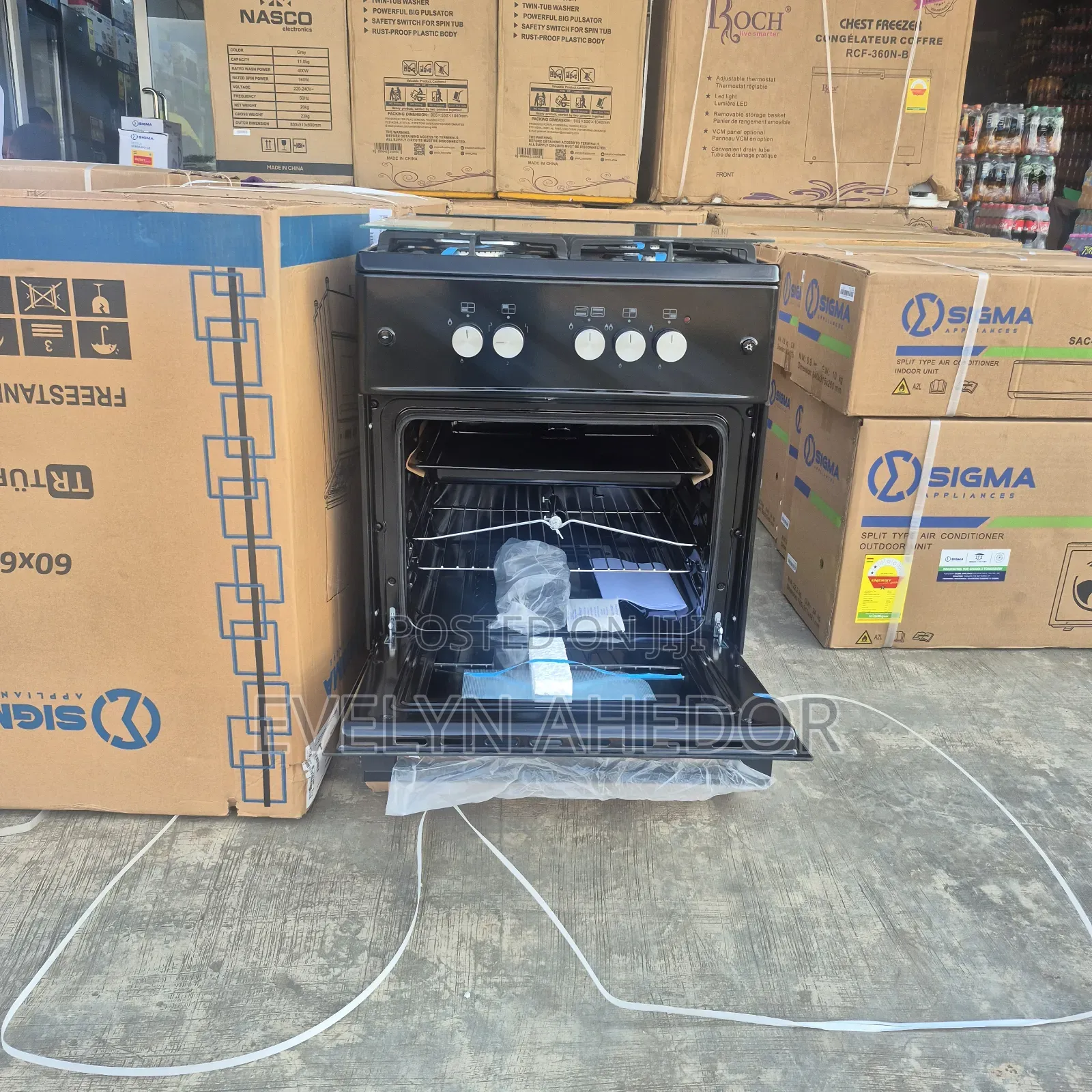 Electric Sigma Gas Cooker Brande With 1 Electric Hot Plate for Sale
